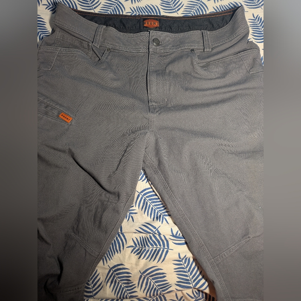 BRUNT Work Gray Men's Pants Size 36x32 - Picture 2 of 7